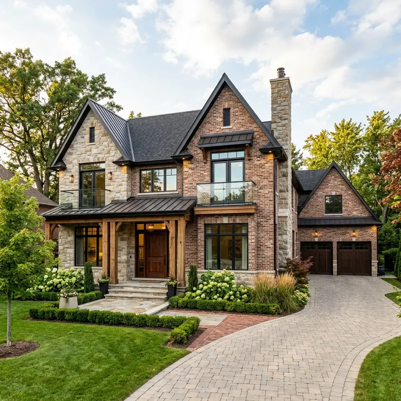 Custom home masonry construction