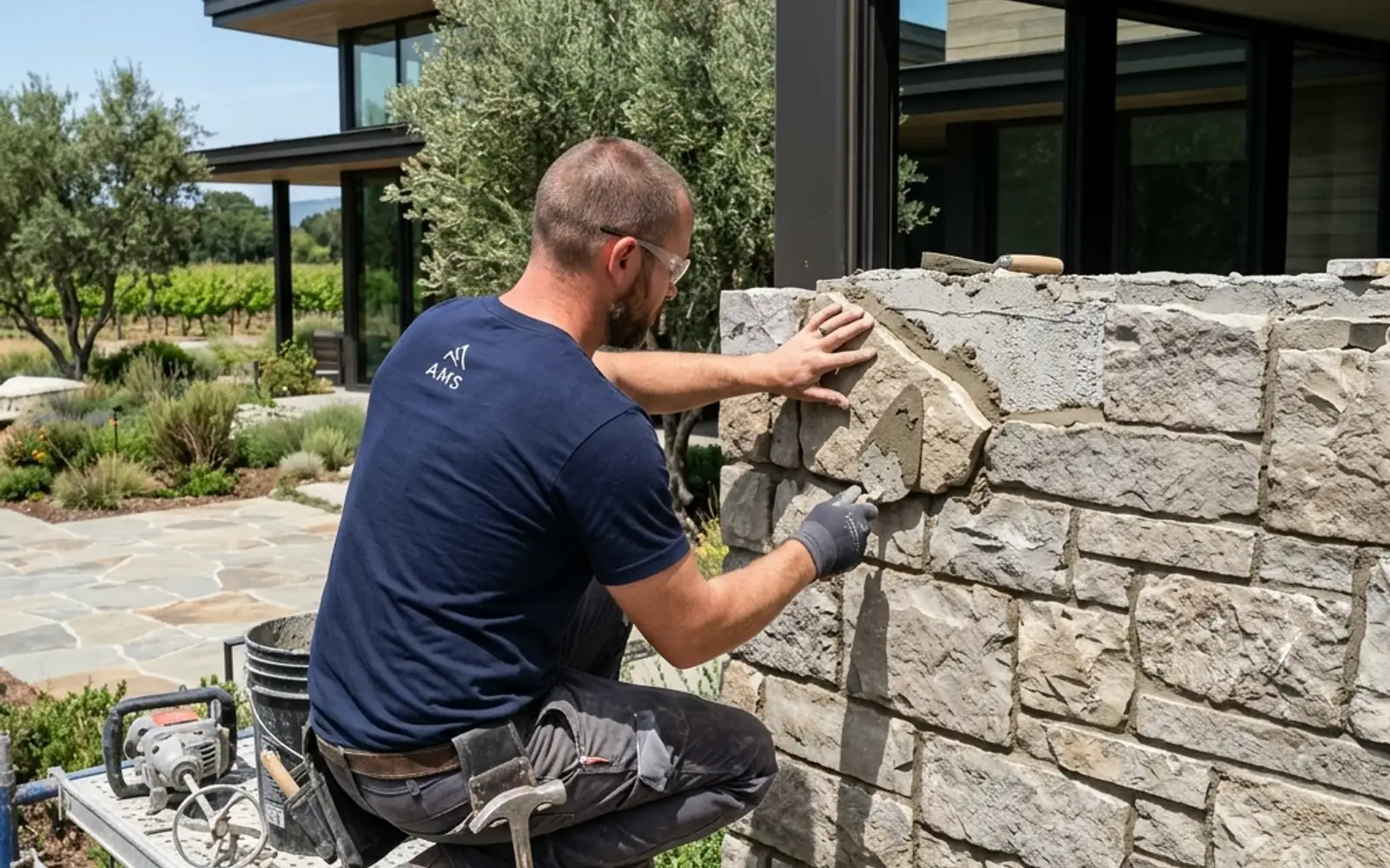 Masonry craftsman at work — All Masonry Services Chicagoland