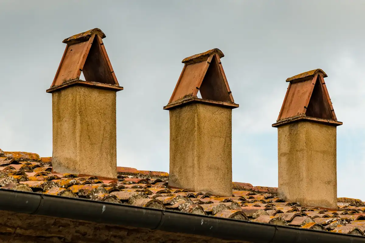 Before: Crown assembly — new crown, cap, and flashing integrated as a complete weather barrier
